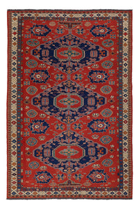 Kelim Teppich - Oriental - Soumak - 263 x 178 cm - rot