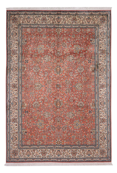 Seidenteppich - Kaschmir Seide - 184 x 268 cm - hellrot