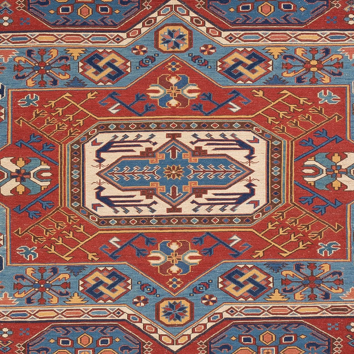 Kelim Teppich - Oriental - Soumak - 329 x 256 cm - rot