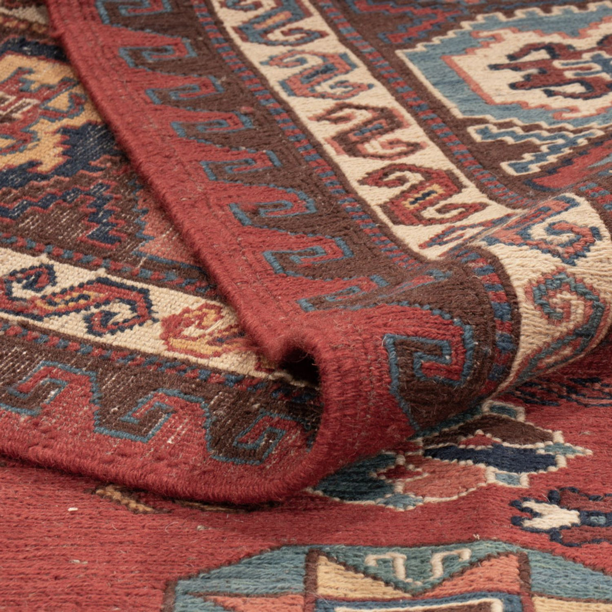 Kelim Teppich - Oriental - Soumak - 329 x 256 cm - rot