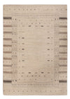 Indo Loribaft Teppich 108x153cm - Wollteppich - Rechteckig / Beige / 108 x 153 cm Rechteckig