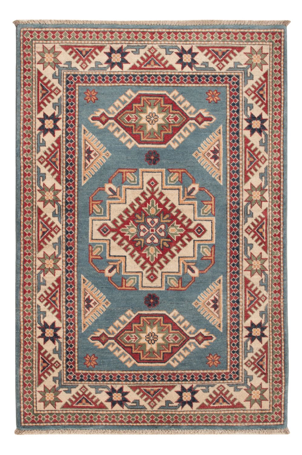 Ziegler Teppich - Kazak - 146 x 96 cm - hellblau