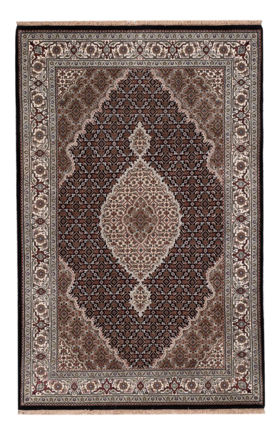 Orientteppich - Täbriz - 188 x 123 cm - dunkelbeige