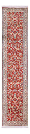 Kaschmir Seide Teppich 79x363cm - Orientteppich - Läufer / Rot / 79 x 363 cm Läufer