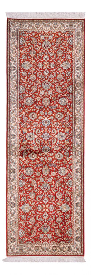 Läufer Seiden - Kaschmir Seide - 241 x 76 cm - rot