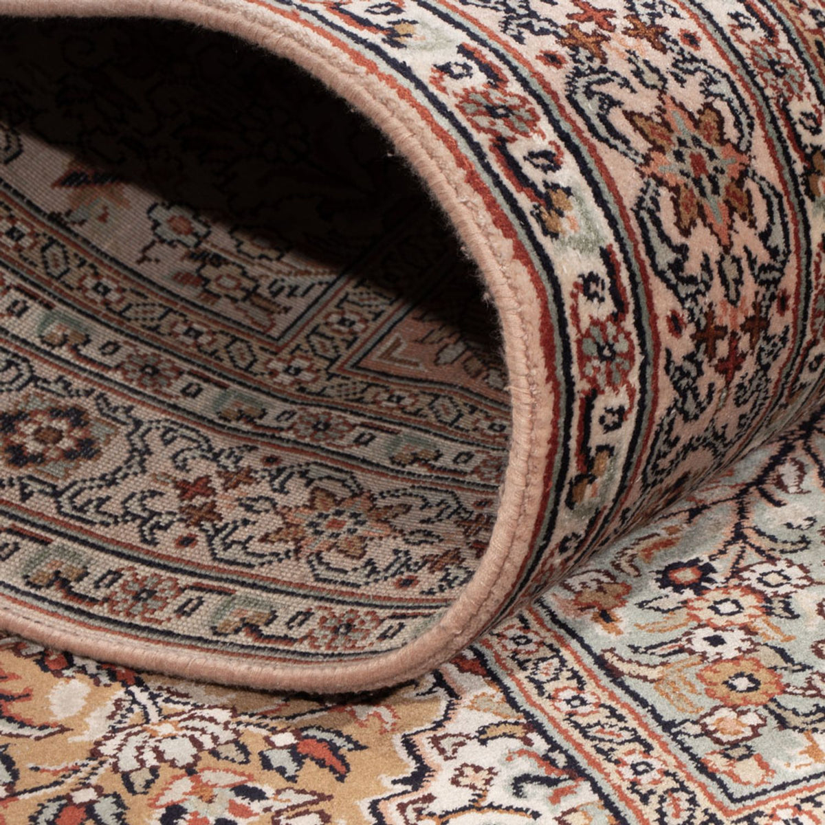 Läufer Seiden - Kaschmir Seide - 304 x 79 cm - dunkelbeige