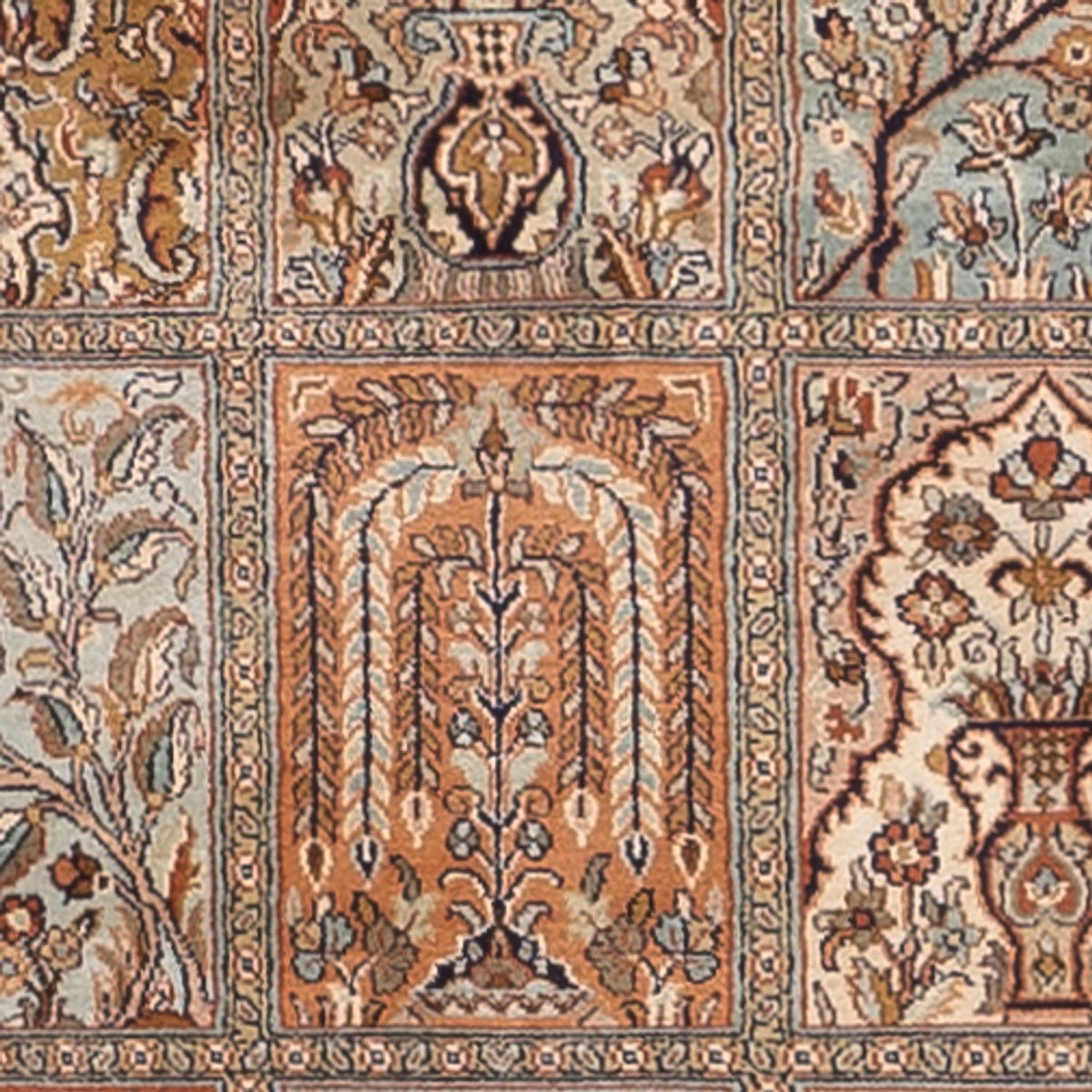 Läufer Seiden - Kaschmir Seide - 301 x 77 cm - dunkelbeige