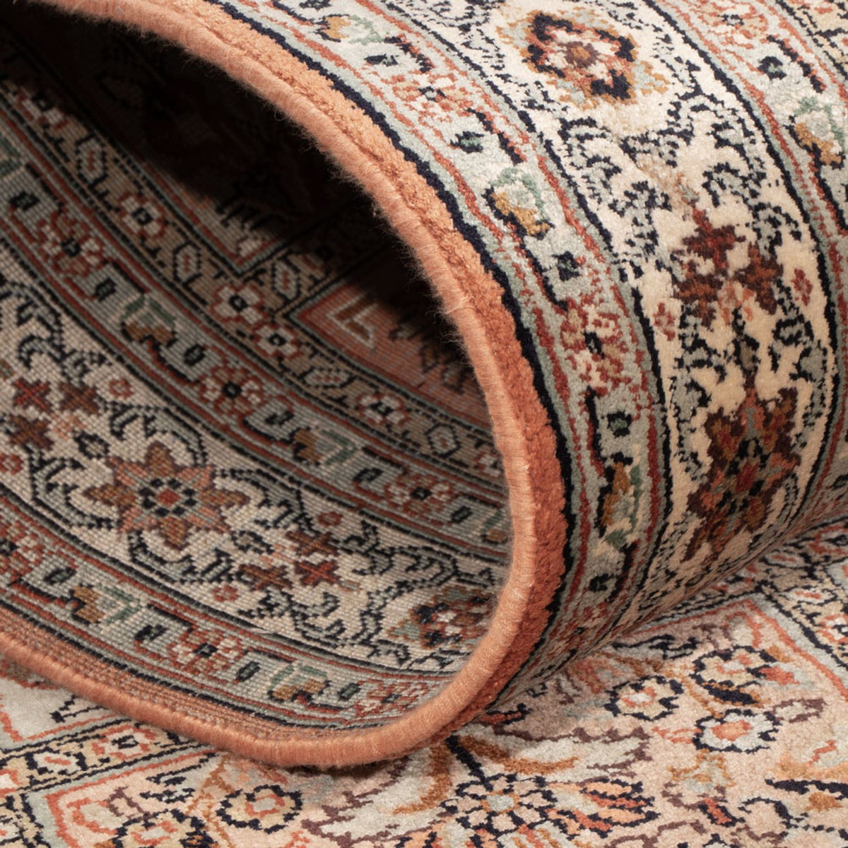 Läufer Seiden - Kaschmir Seide - 301 x 77 cm - dunkelbeige