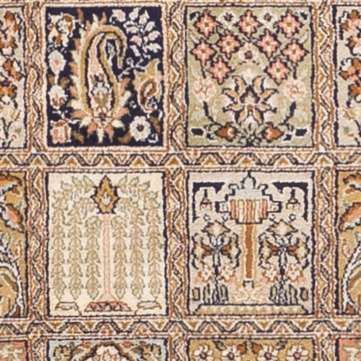 Läufer Seiden - Kaschmir Seide - 280 x 77 cm - dunkelbeige