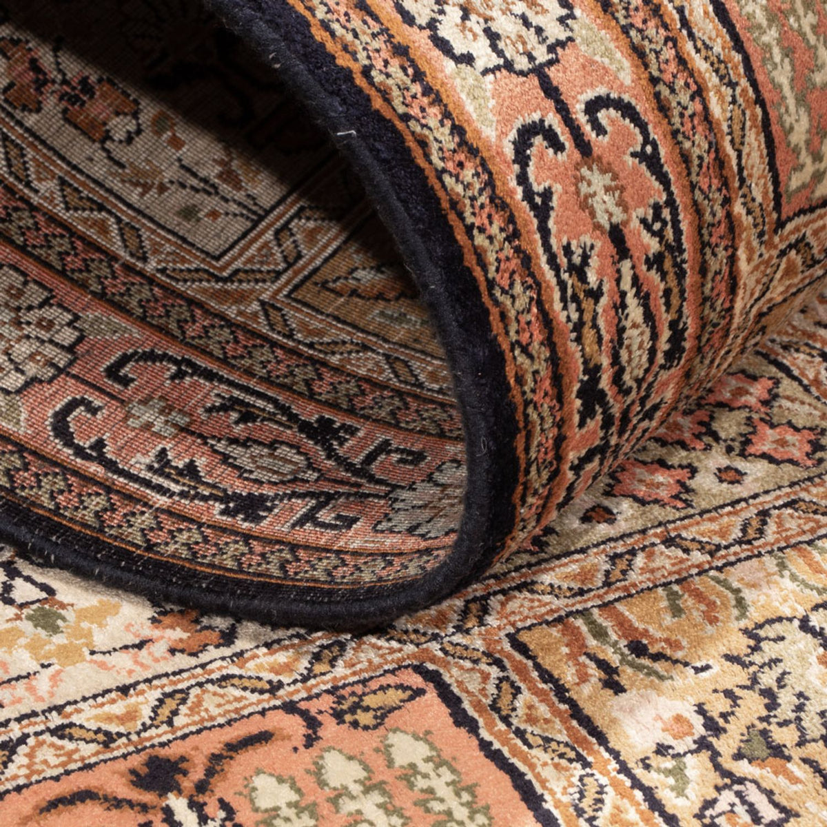 Läufer Seiden - Kaschmir Seide - 280 x 77 cm - dunkelbeige