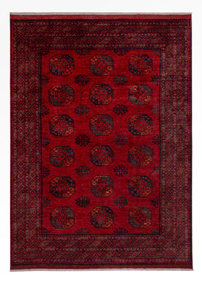 Afghan Teppich - 346 x 256 cm - rot