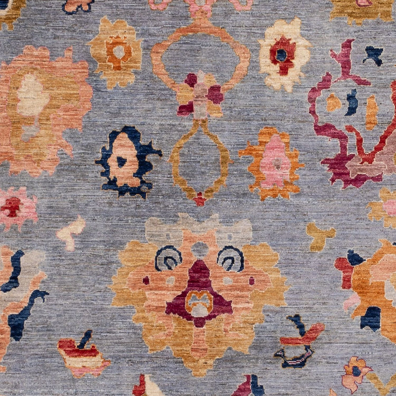 Ziegler Teppich - Usak - 357 x 290 cm - hellblau