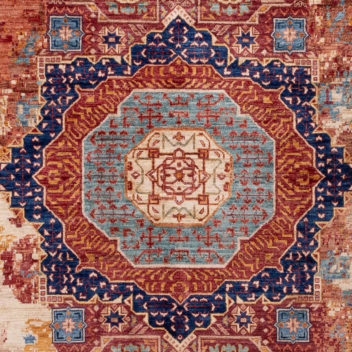 Designer Teppich - 340 x 253 cm - mehrfarbig