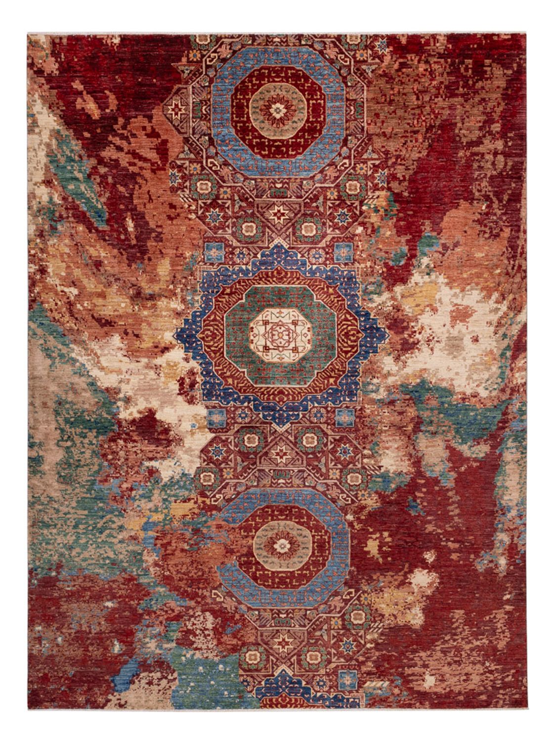 Designer Teppich - 340 x 248 cm - mehrfarbig