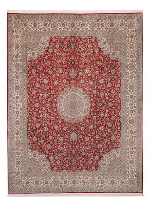 Seidenteppich - Kaschmir Seide - 321 x 245 cm - rot