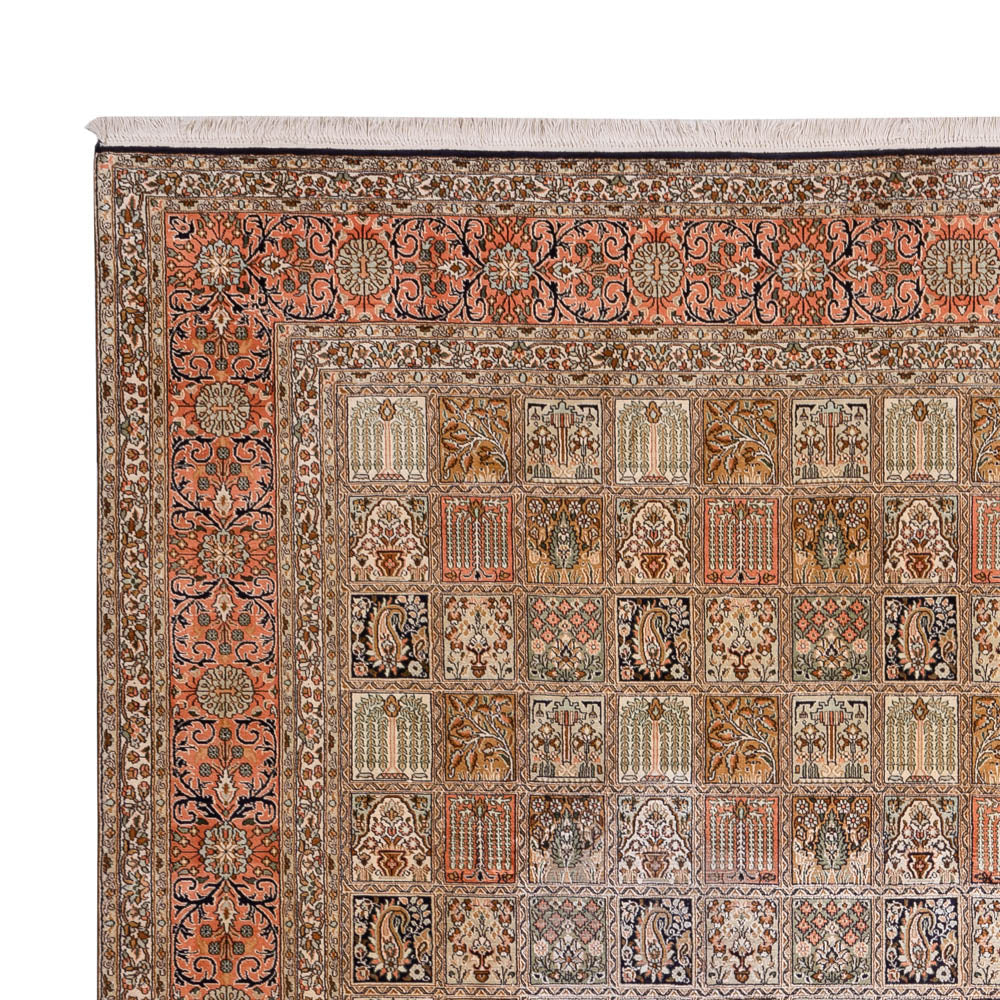 Seidenteppich - Kaschmir Seide - 377 x 275 cm - dunkelbeige