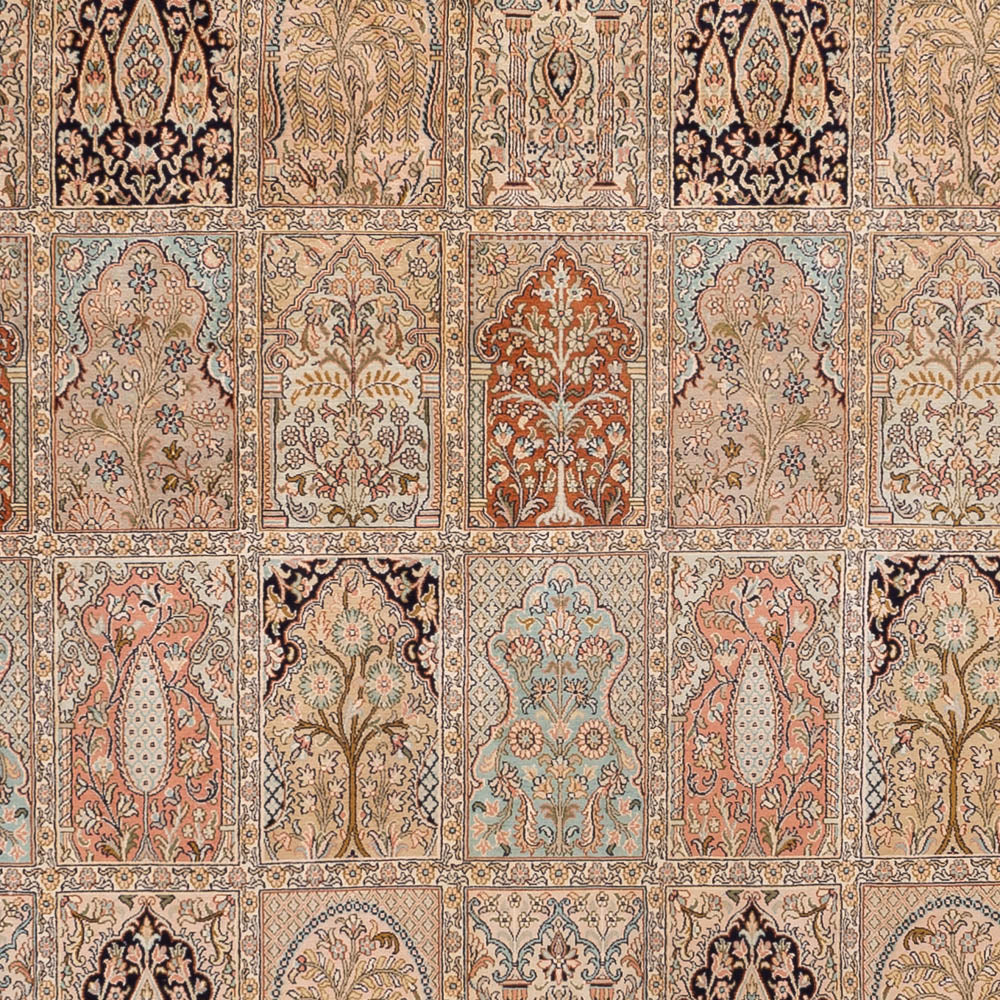 Seidenteppich - Kaschmir Seide - 381 x 273 cm - dunkelbeige