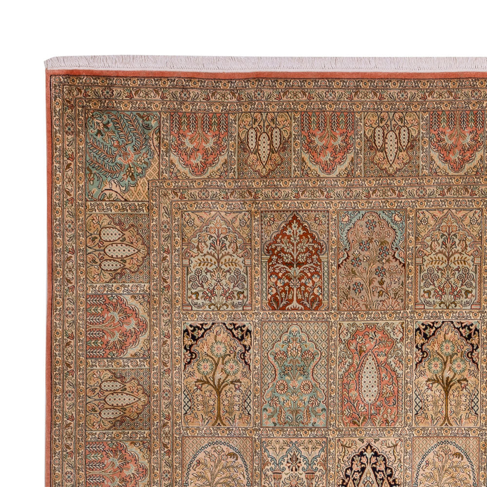 Seidenteppich - Kaschmir Seide - 381 x 273 cm - dunkelbeige