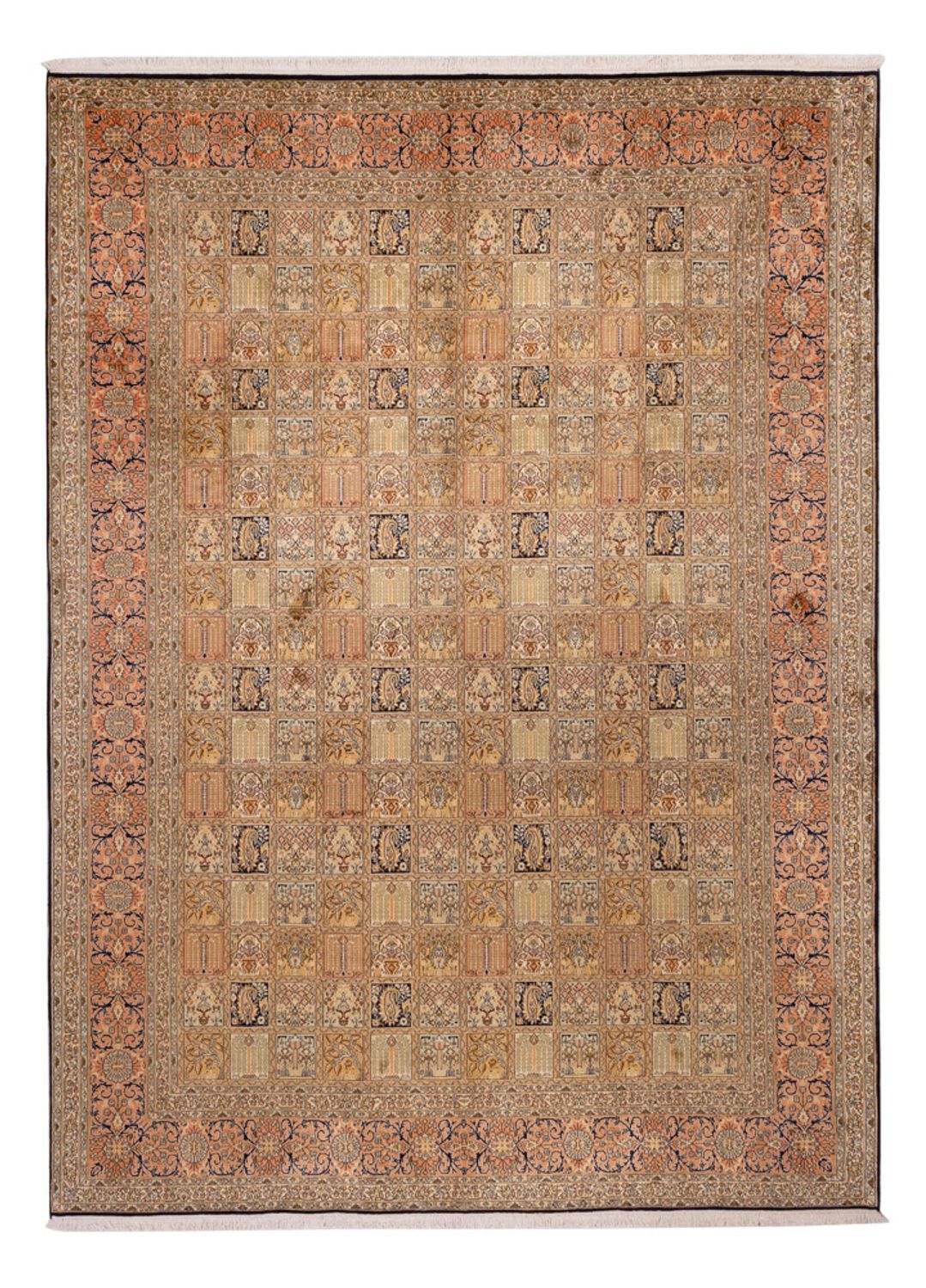 Seidenteppich - Kaschmir Seide - 339 x 246 cm - dunkelbeige