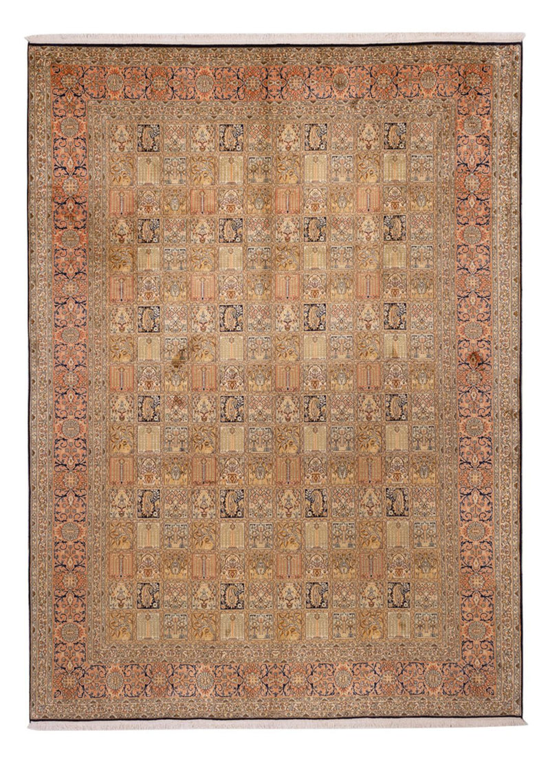 Seidenteppich - Kaschmir Seide - 339 x 246 cm - dunkelbeige