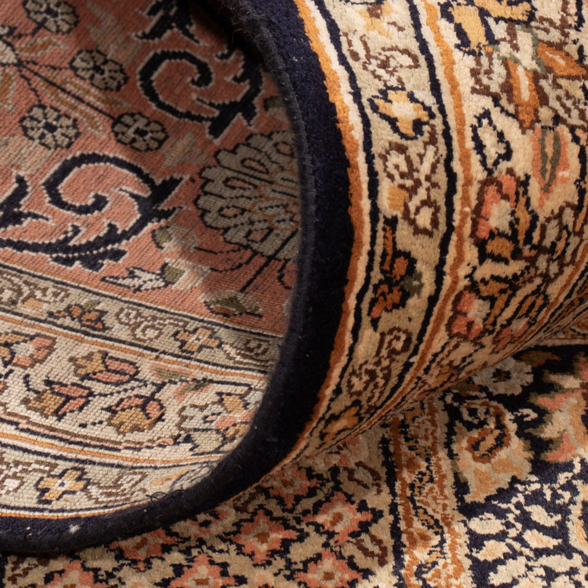 Seidenteppich - Kaschmir Seide - 339 x 246 cm - dunkelbeige