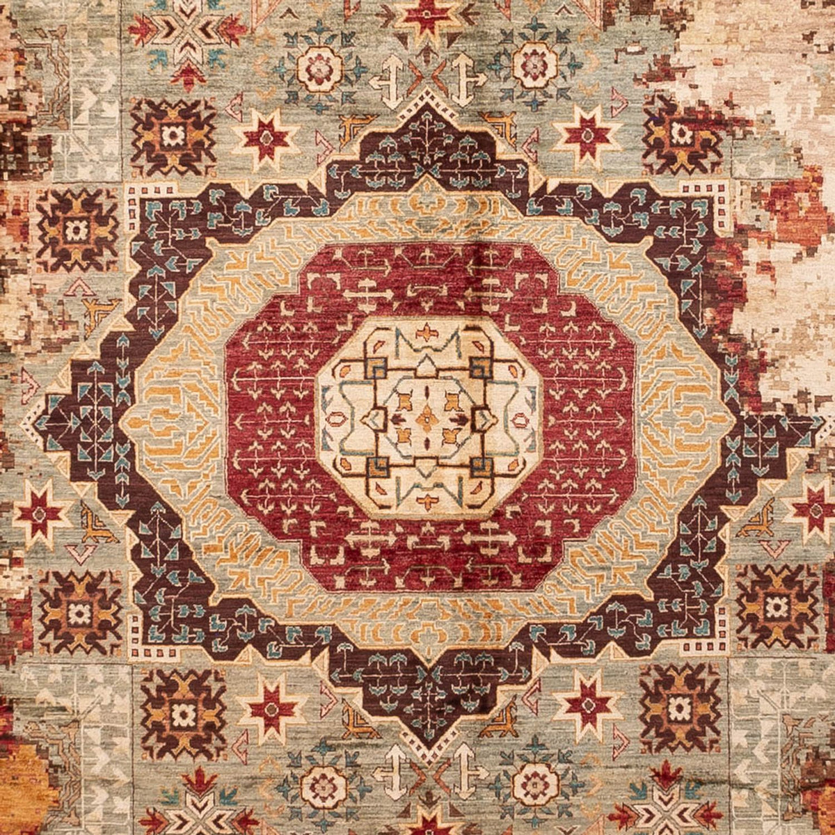 Designer Teppich - 391 x 295 cm - mehrfarbig