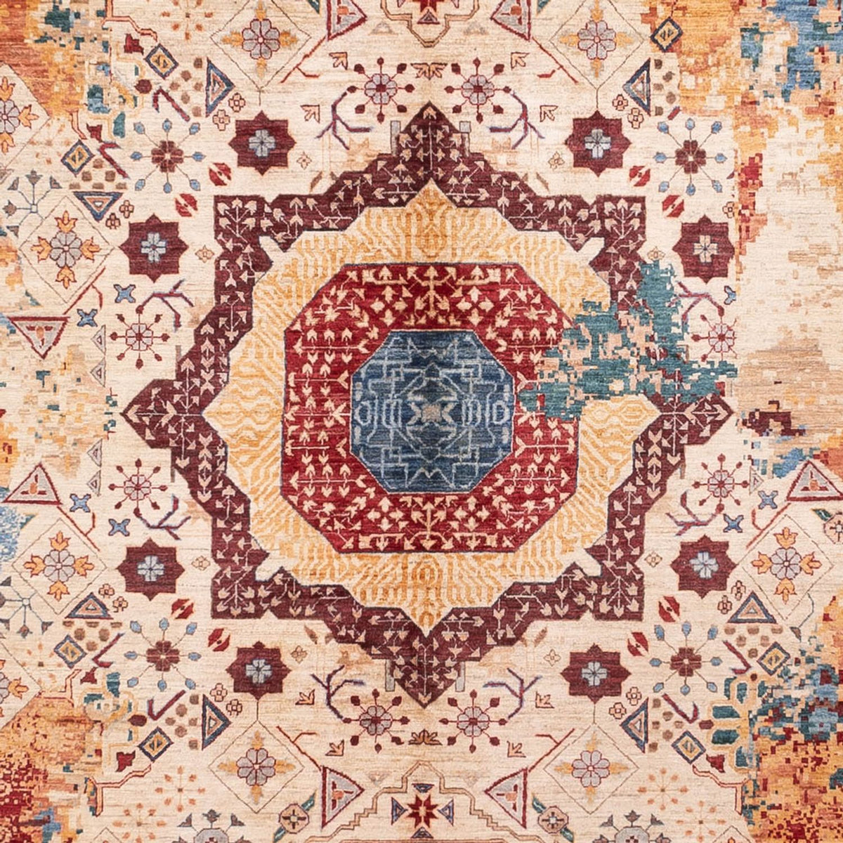 Designer Teppich - 396 x 301 cm - mehrfarbig