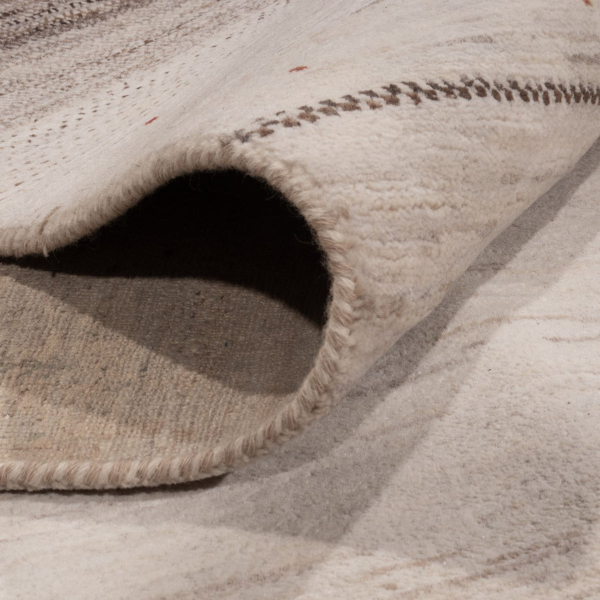 Gabbeh Teppich - Loribaft Indus - 396 x 300 cm - taupe