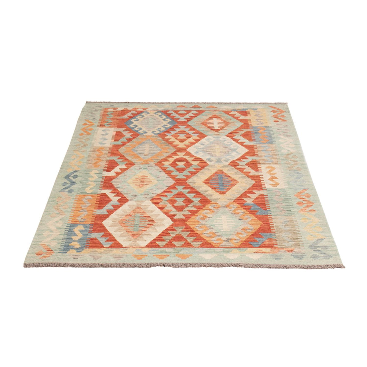 Kelim Teppich - Splash - 183 x 127 cm - mehrfarbig