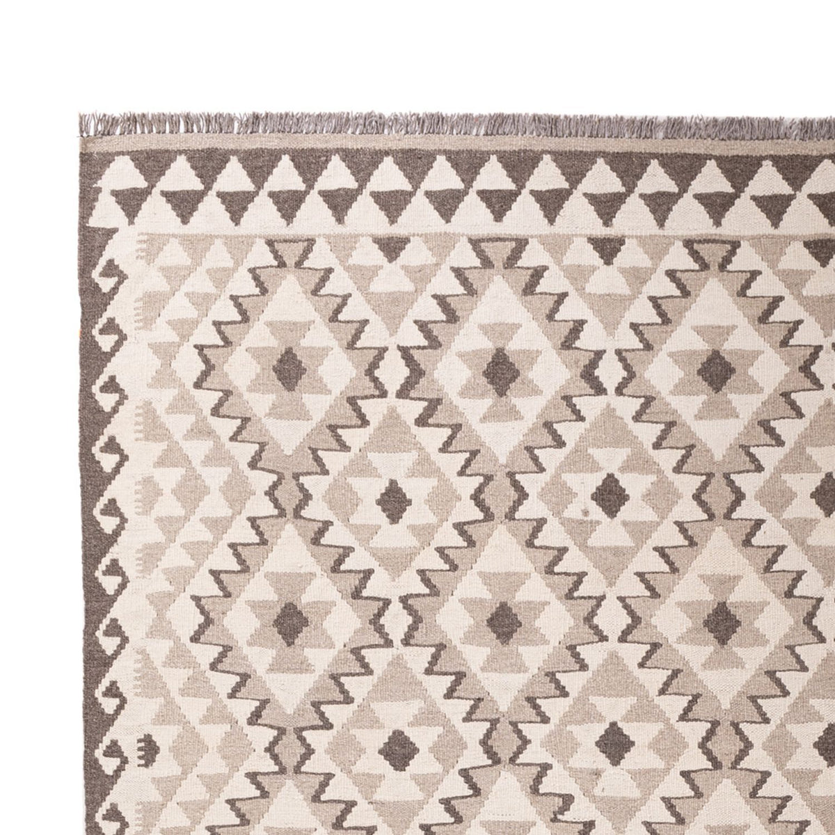 Kelim Teppich - Splash - 290 x 202 cm - hellgrau