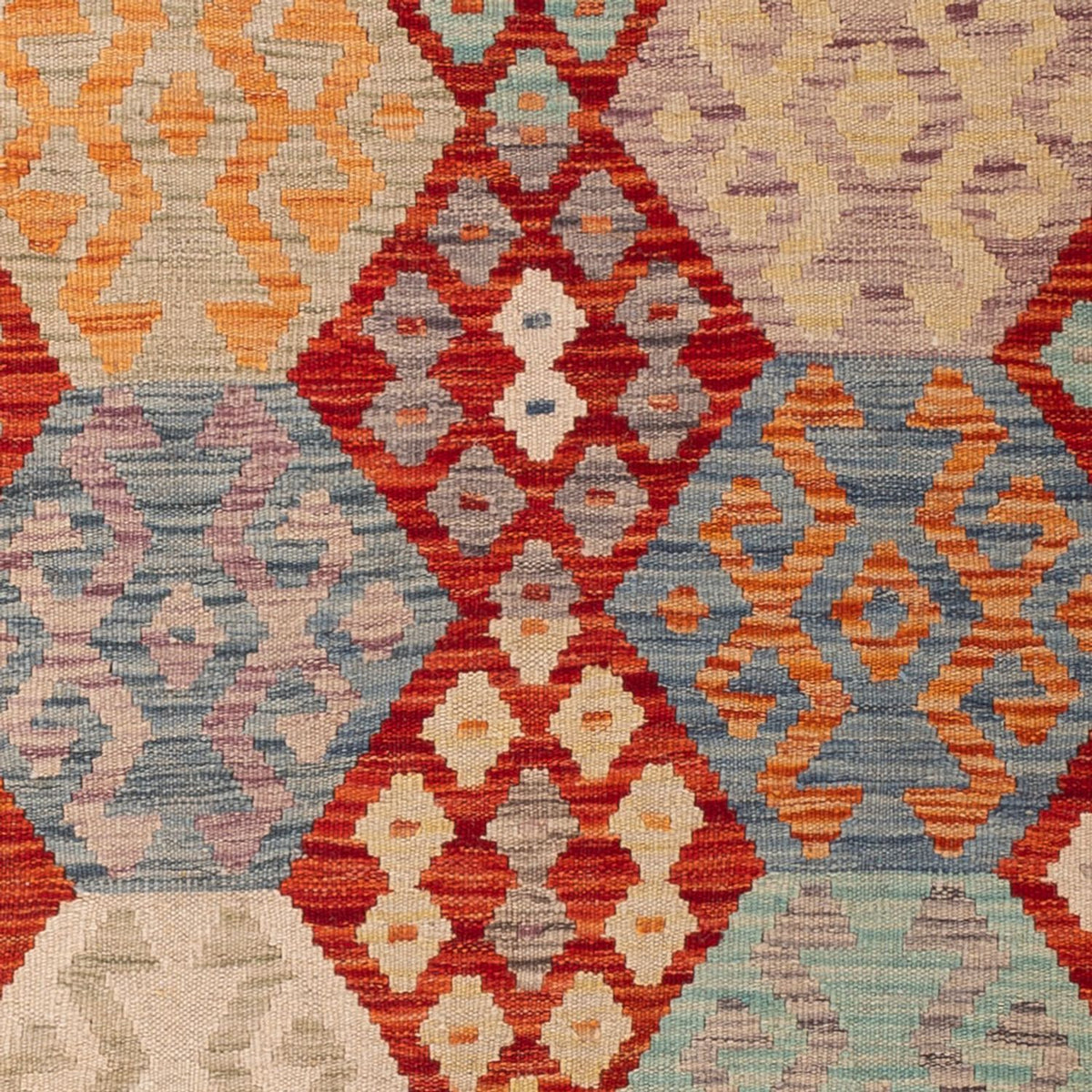 Kelim Teppich - Splash - 201 x 127 cm - mehrfarbig