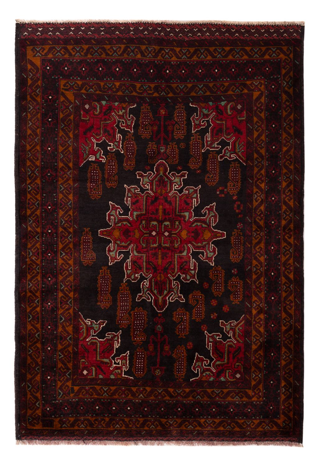 Belutsch Teppich - 181 x 126 cm - dunkelrot