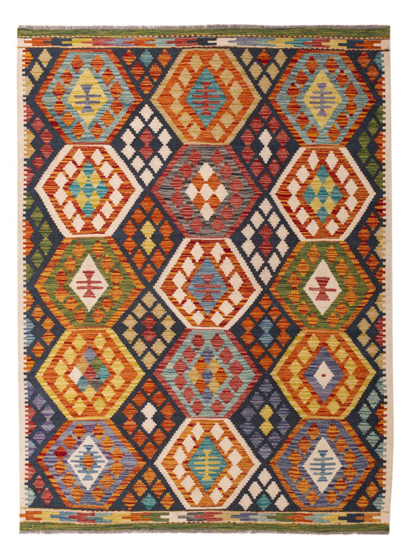 Kelim Teppich - Splash - 176 x 128 cm - mehrfarbig