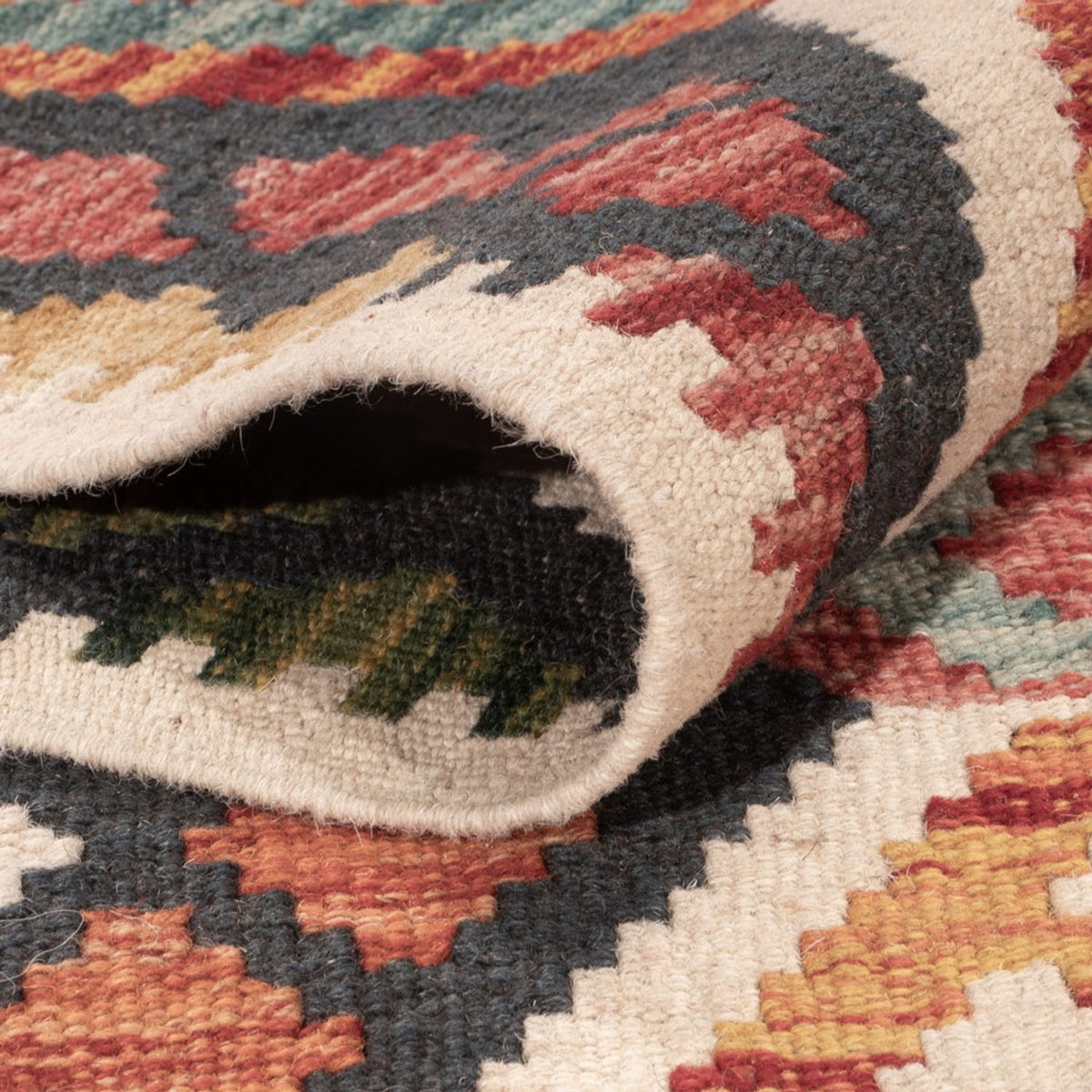 Kelim Teppich - Splash - 176 x 128 cm - mehrfarbig