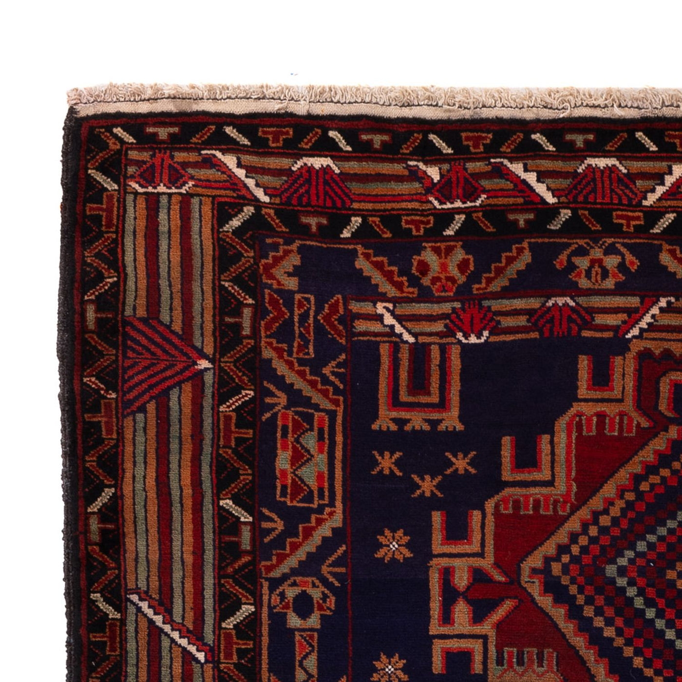 Belutsch Teppich - 200 x 122 cm - dunkelrot