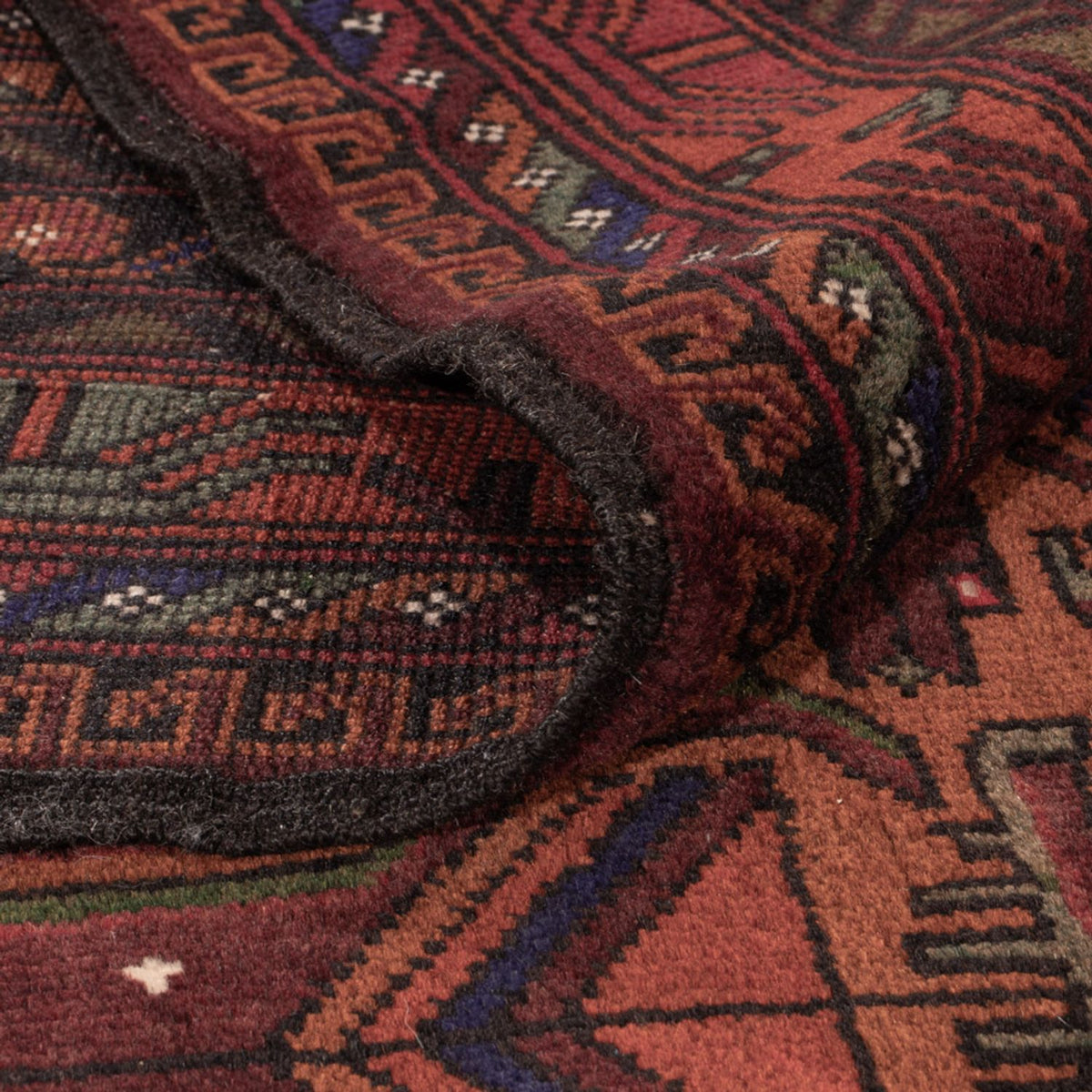 Belutsch Teppich - 193 x 130 cm - dunkelrot