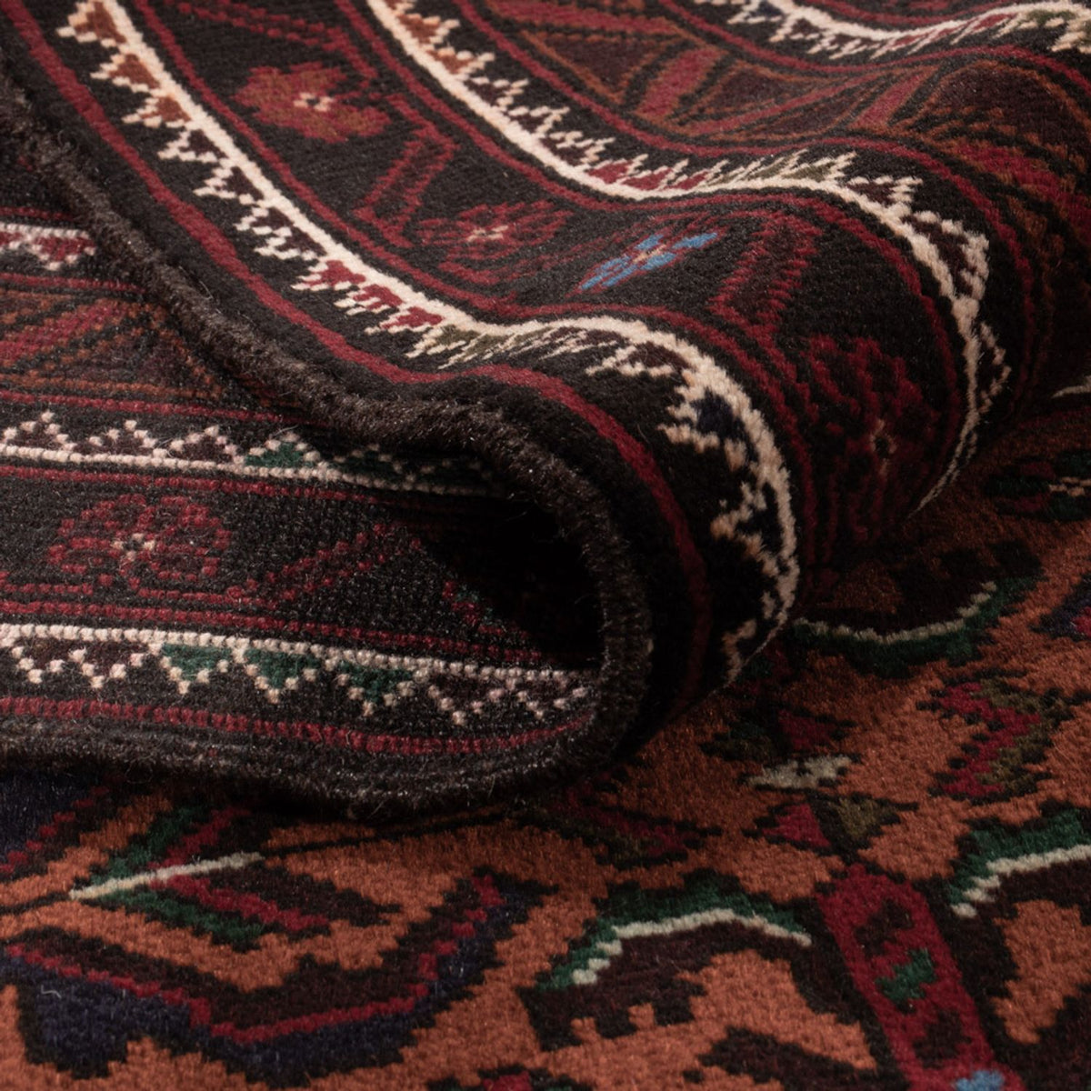 Belutsch Teppich - 192 x 127 cm - dunkelrot