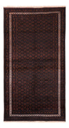 Belutsch Teppich 122x236cm - Orientteppich - Läufer / Dunkelbraun / 122 x 236 cm Läufer