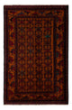 Belutsch Teppich - 190 x 126 cm - dunkelrot