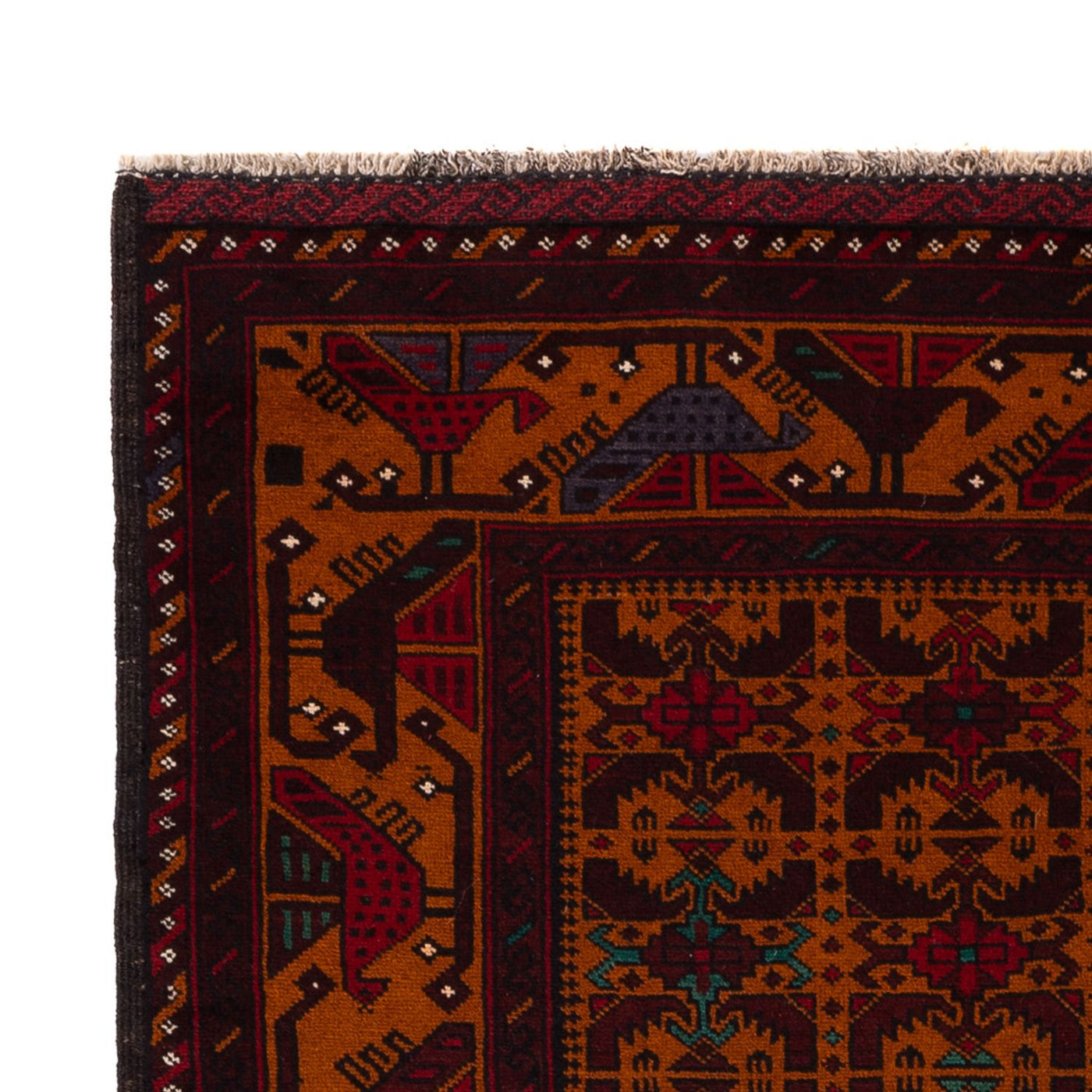 Belutsch Teppich - 190 x 126 cm - dunkelrot