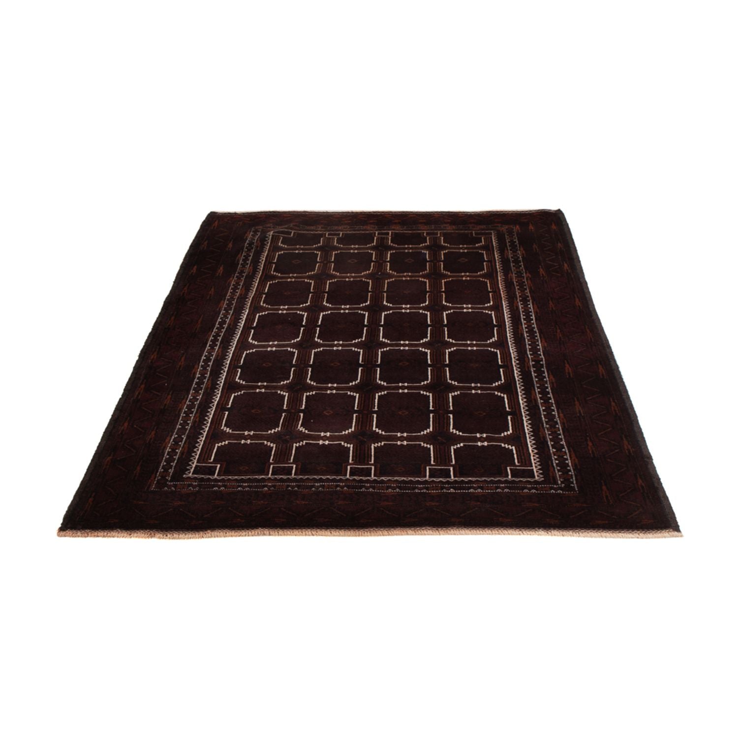 Belutsch Teppich - 207 x 130 cm - dunkelbraun