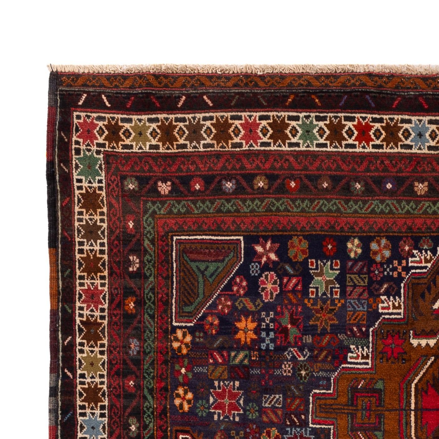 Belutsch Teppich - 200 x 117 cm - dunkelrot