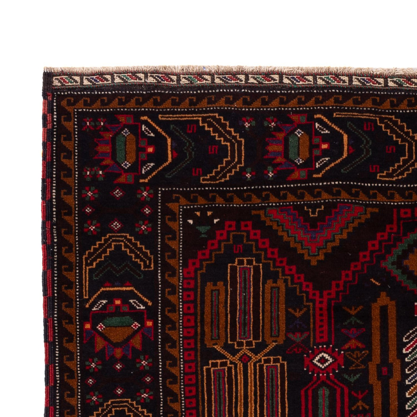 Belutsch Teppich - 195 x 117 cm - dunkelrot