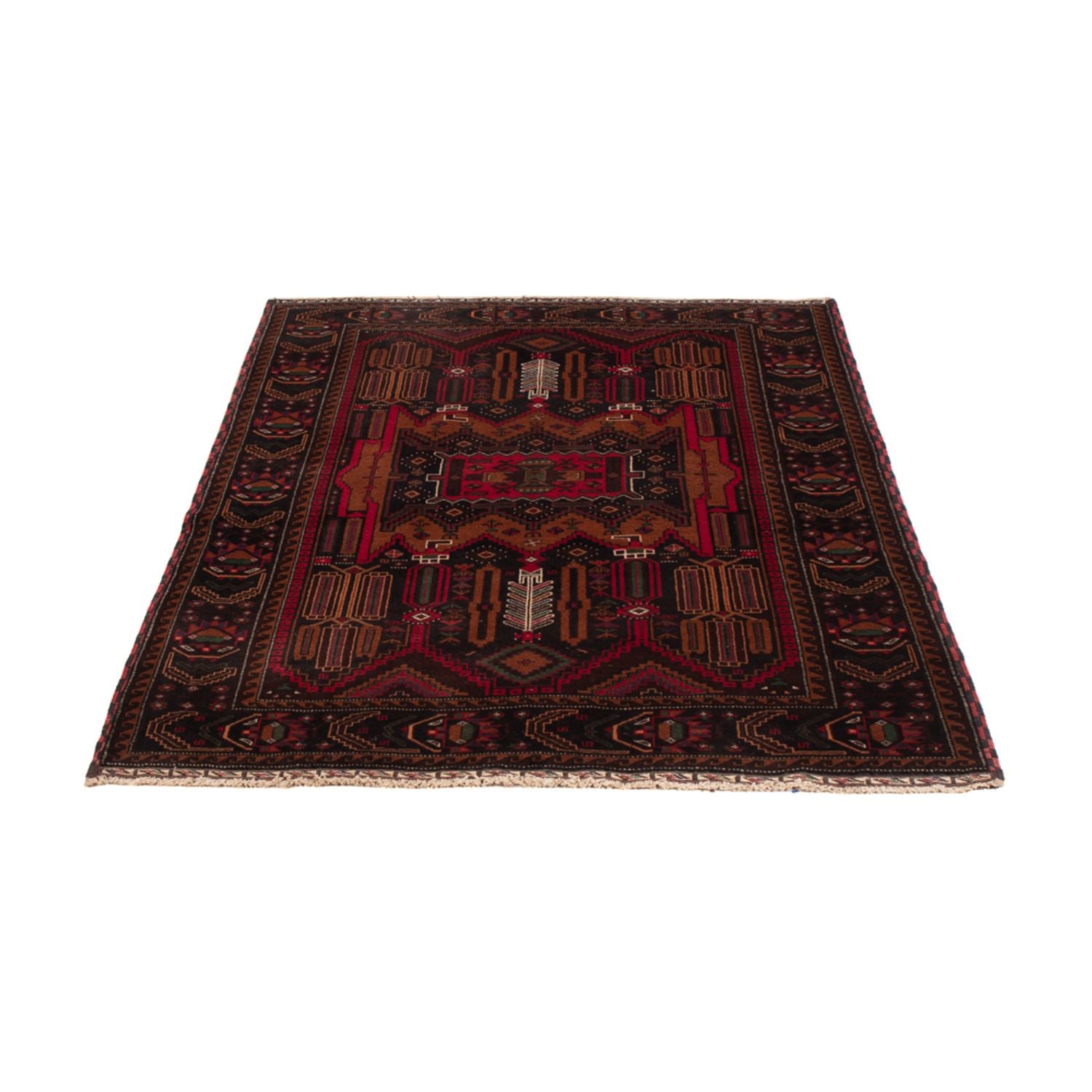 Belutsch Teppich - 195 x 117 cm - dunkelrot
