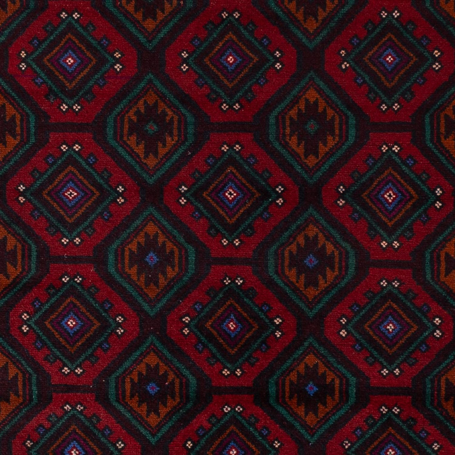 Belutsch Teppich - 203 x 120 cm - dunkelrot