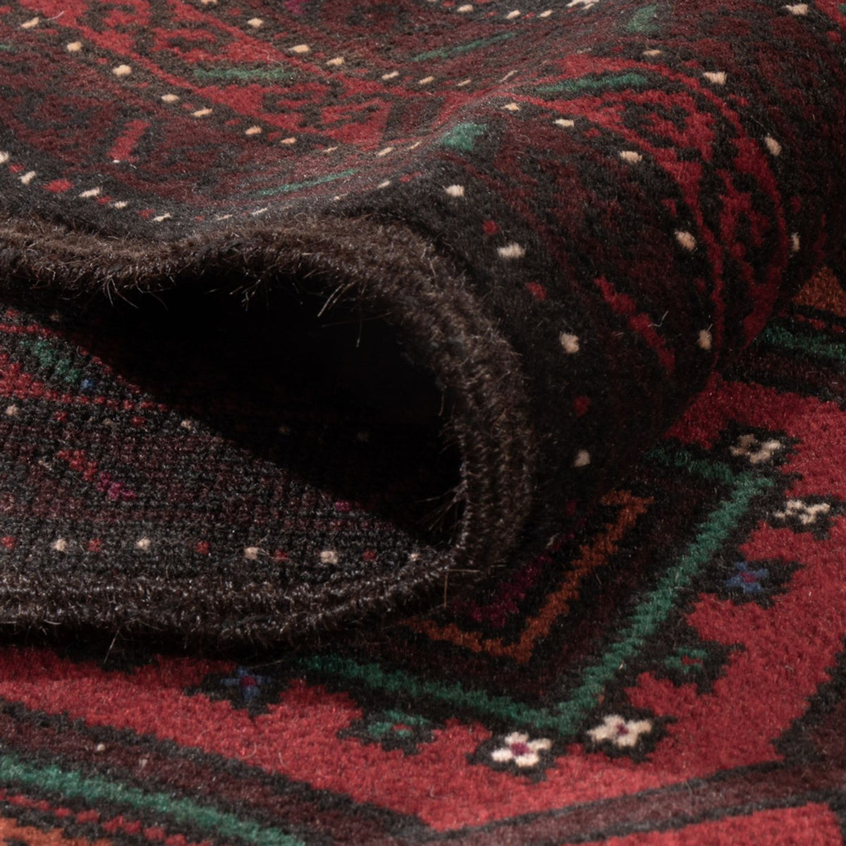 Belutsch Teppich - 203 x 120 cm - dunkelrot