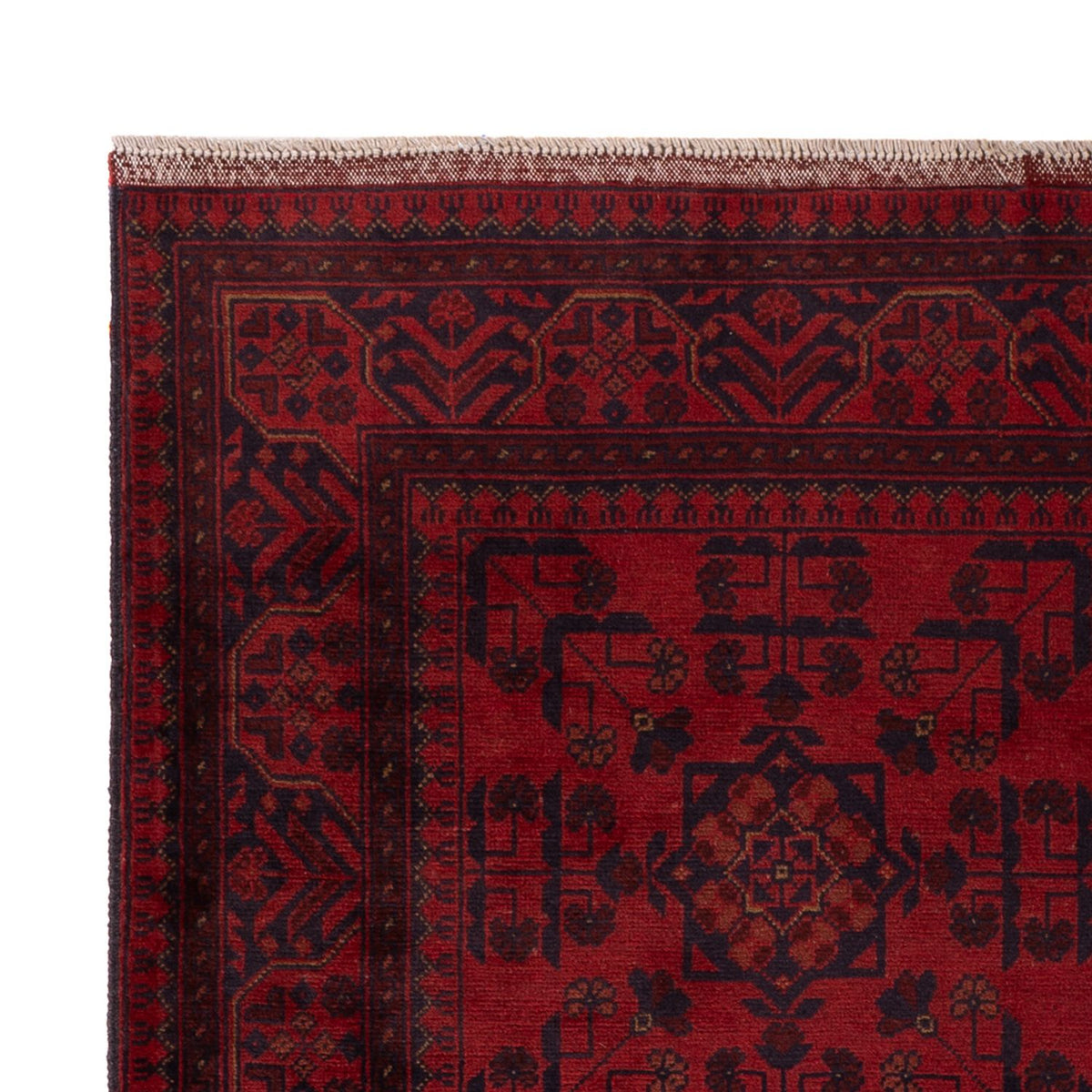 Afghan Teppich - Kunduz - 203 x 129 cm - rot