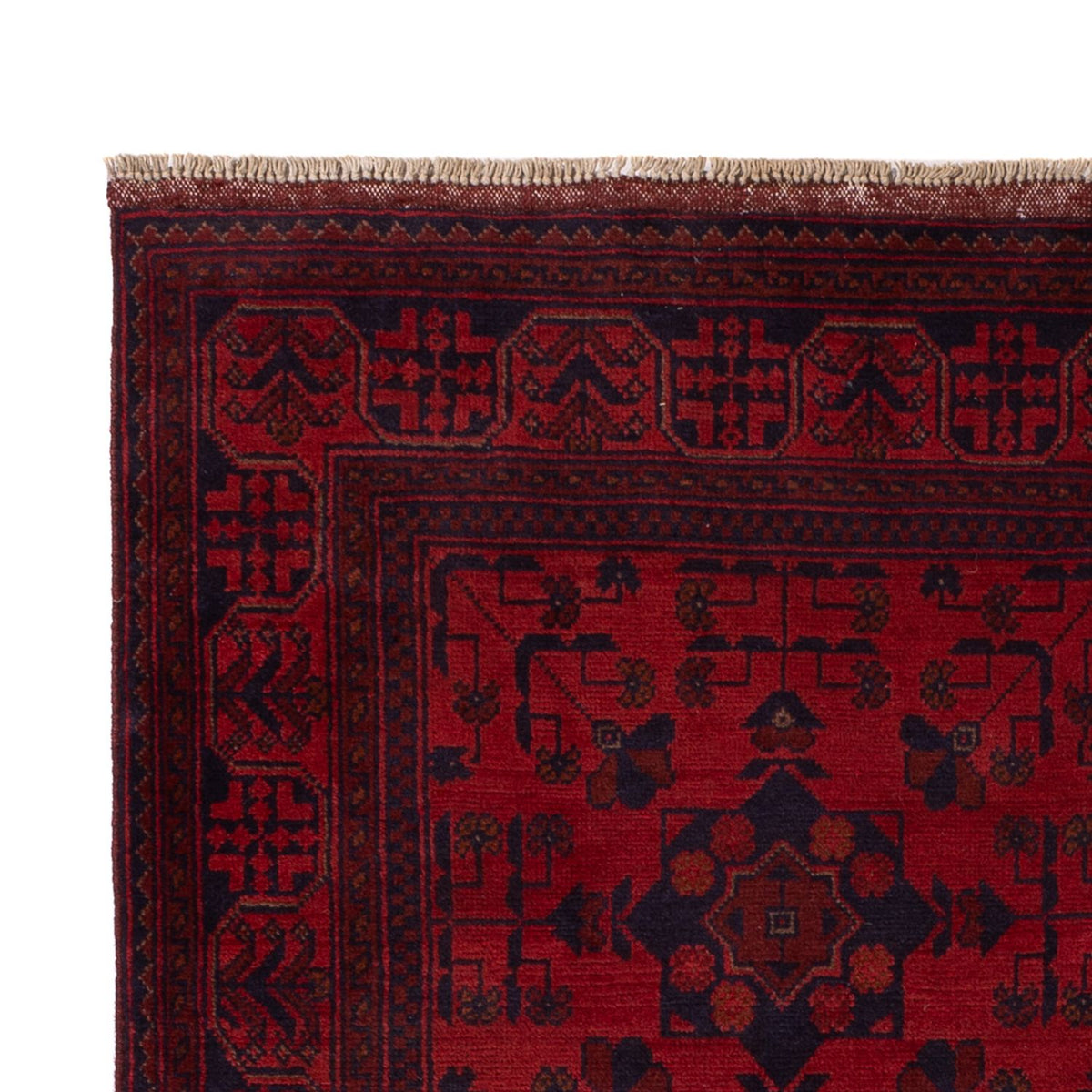 Afghan Teppich - Kunduz - 200 x 125 cm - rot