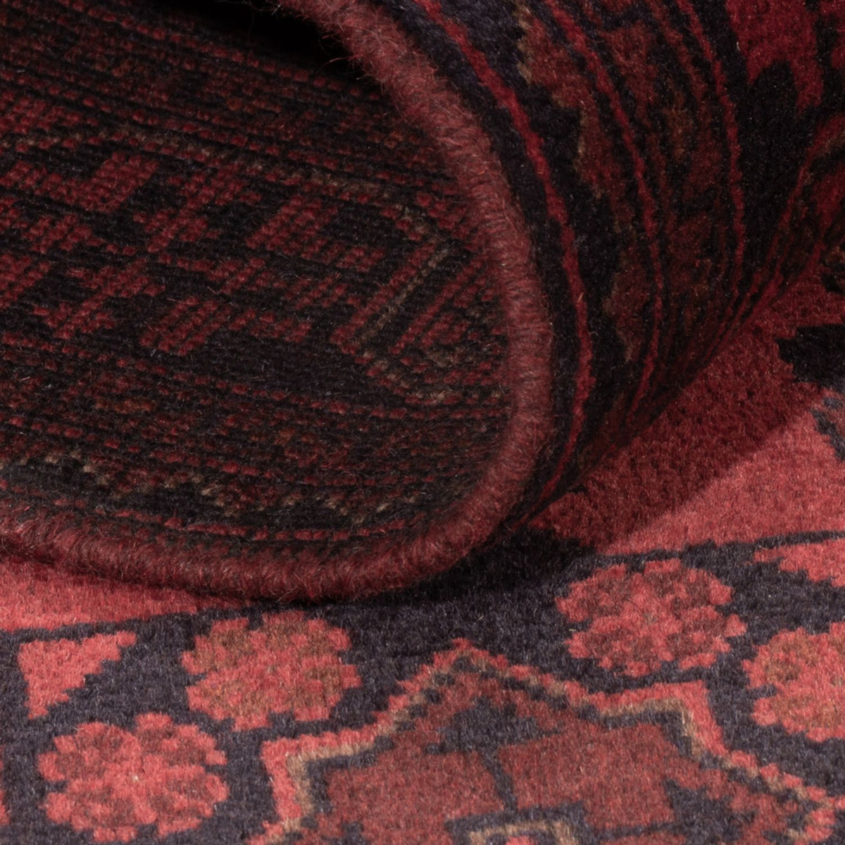 Afghan Teppich - Kunduz - 200 x 125 cm - rot