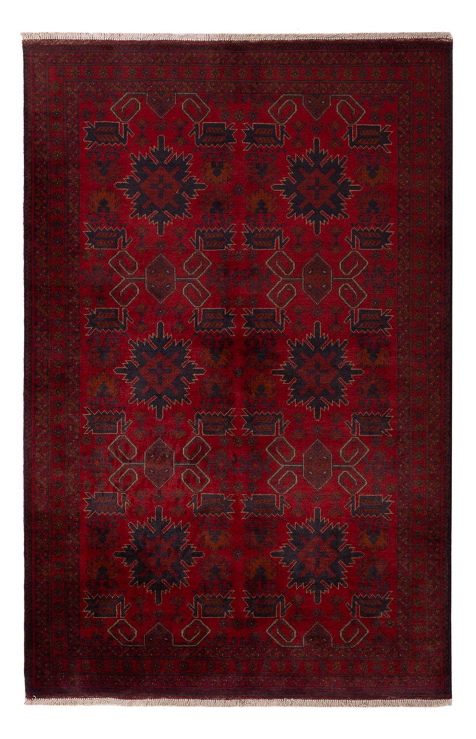 Afghan Teppich - Kunduz - 197 x 125 cm - rot